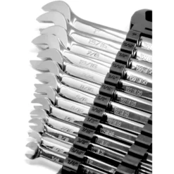 WEN WR130A 13-Piece Professional-Grade SAE Combination Wrench Set with Storage Rack