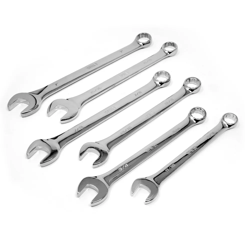 WEN WR130A 13-Piece Professional-Grade SAE Combination Wrench Set with Storage Rack