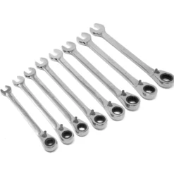 WEN WR162 16-Piece Professional-Grade Reversible Ratcheting Metric Combination Wrench Set with Storage Pouch